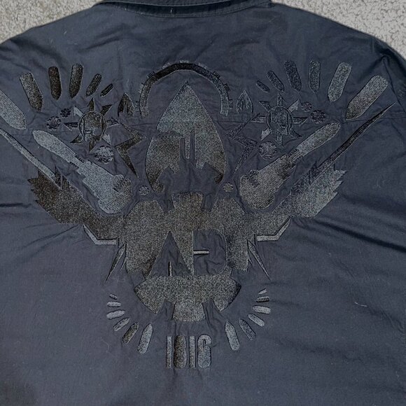 ARTFUL DODGER Men's Black Embroidered Streetwear Button Front Shirt - EUC - 4XL - Picture 8 of 16